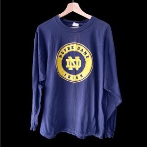 Notre Dame fighting Irish long sleeve navy blue T-shirt